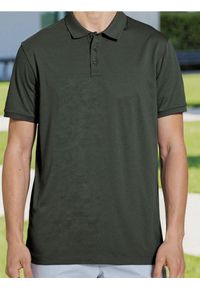 Sinsay - Bawełniana koszulka polo - zielony. Typ kołnierza: polo. Kolor: zielony. Materiał: bawełna