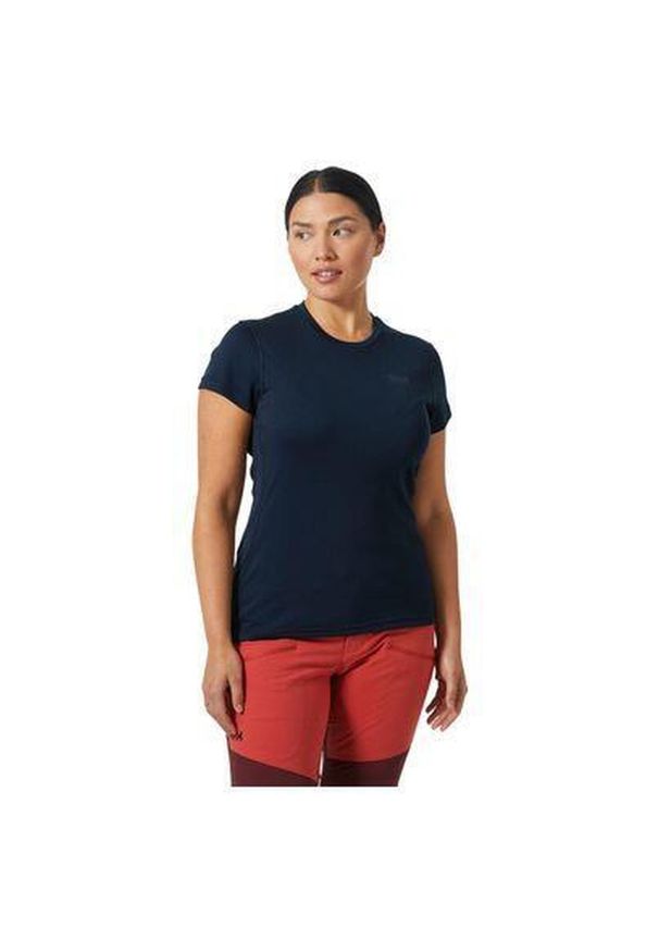Koszulka damska Helly Hansen HH Lifa Active Solen. Kolor: niebieski. Materiał: tkanina. Sport: turystyka piesza