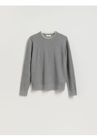 Reserved - Sweter z bawełną - szary. Kolor: szary. Materiał: bawełna