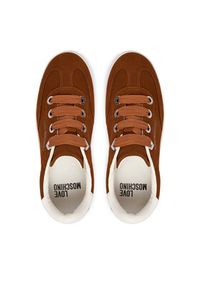 Love Moschino - LOVE MOSCHINO Sneakersy JA15142G1OIG0200 Brązowy. Kolor: brązowy. Materiał: skóra, zamsz #3