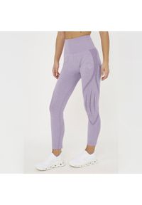 LEGEA - legginsy fitness damskie leslie liliowe. Stan: podwyższony. Kolor: różowy. Materiał: nylon, elastan. Sport: fitness #1