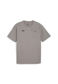 Puma Koszulka Desert Road 67892062. Kolor: szary. Materiał: bawełna. Sport: joga i pilates