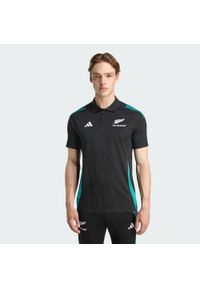Adidas - Treningowa koszulka polo All Blacks. Typ kołnierza: polo. Kolor: czarny, niebieski, wielokolorowy. Sport: fitness