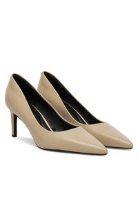 Calvin Klein Szpilki Ess Stiletto 70 HW0HW02607 Beżowy. Kolor: beżowy. Materiał: skóra. Obcas: na szpilce #4