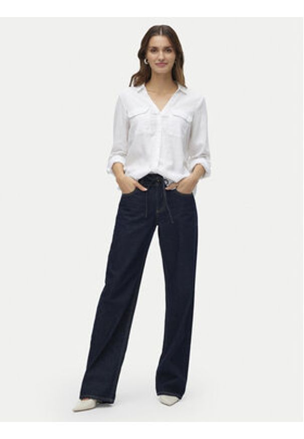 Vero Moda Koszula Linn 10308407 Biały Regular Fit. Kolor: biały. Materiał: wiskoza