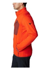 columbia - Polarowy sweter męski Columbia Triple Canyon Grid Fleece Full Zip. Kolor: żółty, pomarańczowy, wielokolorowy. Materiał: poliester, elastan