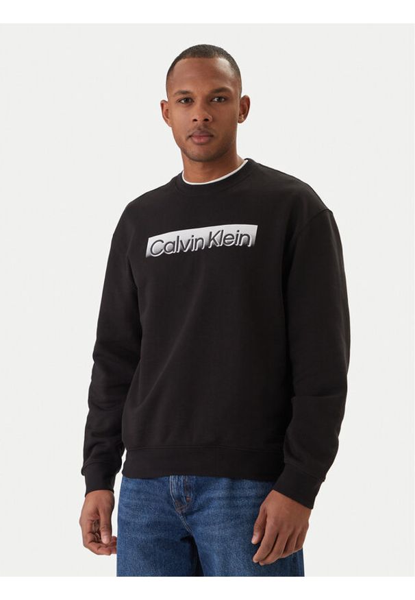Calvin Klein Bluza Eu Sportswear Graphic LV04LF231G Czarny Regular Fit. Kolor: czarny. Materiał: bawełna
