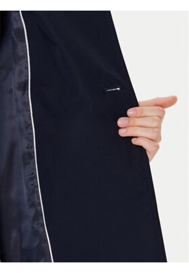 TOMMY HILFIGER - Tommy Hilfiger Trencz WW0WW45618 Granatowy Regular Fit. Kolor: niebieski. Materiał: bawełna