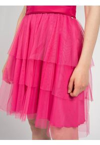 Liu Jo - Liu-Jo Sukienka | IA0121 T9608 | Abito | Kobieta | Różowy. Kolor: różowy. Materiał: poliester. Wzór: aplikacja. Typ sukienki: rozkloszowane, dopasowane. Długość: mini