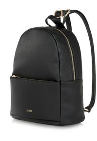 Ochnik - Czarny jednokomorowy plecak damski. Kolor: czarny. Materiał: skóra #4