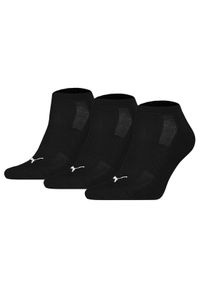 Puma Zestaw 3 par niskich skarpet unisex 938626 Czarny. Kolor: czarny. Materiał: bawełna, materiał