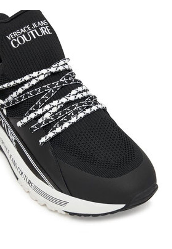 Versace Jeans Couture Sneakersy 79YA3SA3 ZSD03 Czarny. Kolor: czarny. Materiał: materiał
