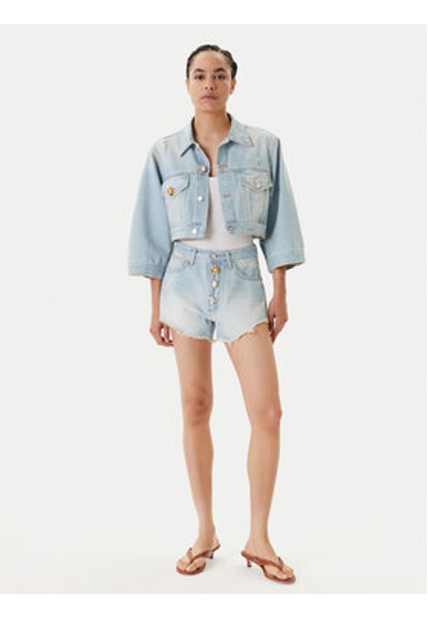 ViCOLO Szorty jeansowe DD5096 A Niebieski Regular Fit. Kolor: niebieski. Materiał: bawełna