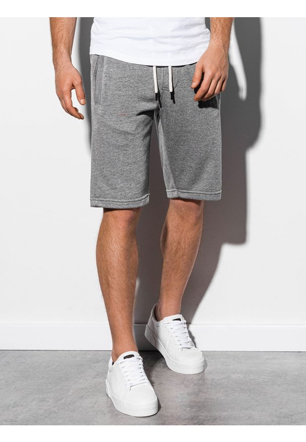 Szare szorty Ombre Clothing melanż, krótkie