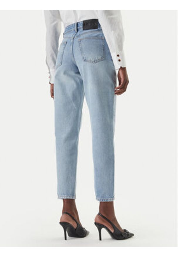 Hugo - HUGO Jeansy Garlene 50556975 Błękitny Mom Fit. Kolor: niebieski
