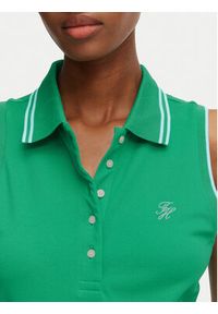 TOMMY HILFIGER - Tommy Hilfiger Polo 1985 WW0WW49561 Zielony Slim Fit. Typ kołnierza: polo. Kolor: zielony. Materiał: bawełna #3