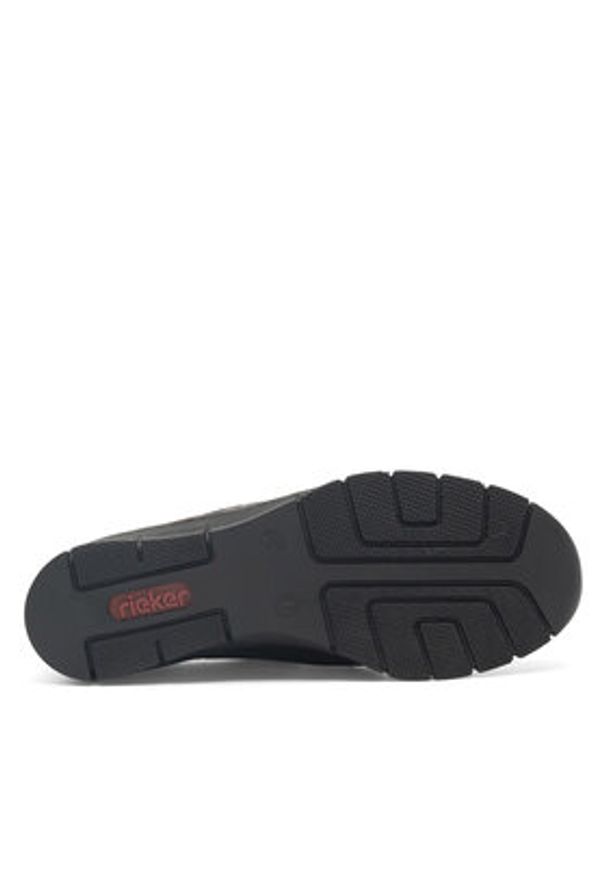 Rieker Półbuty 537C0-00 Czarny. Kolor: czarny. Materiał: materiał