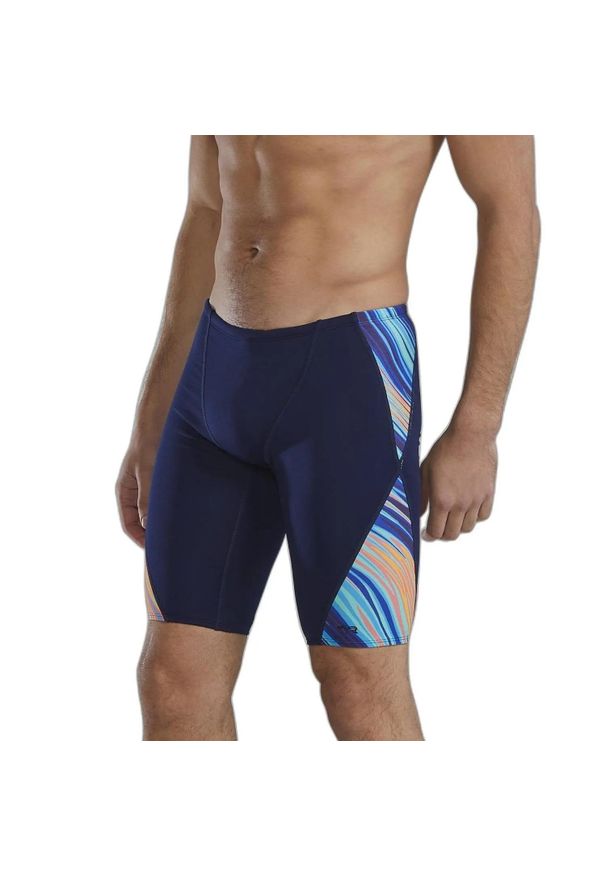 Spodenki treningowe do kolan TYR Riptidal - jammery. Kolor: niebieski. Długość: do kolan