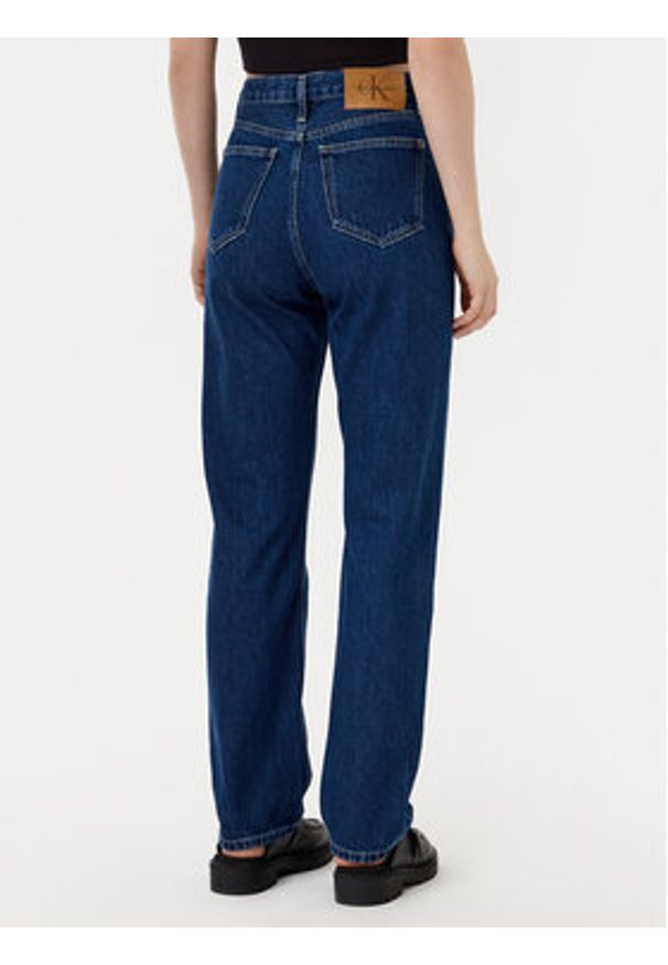 Calvin Klein Jeans Jeansy J20J224504 Granatowy Straight Fit. Kolor: niebieski