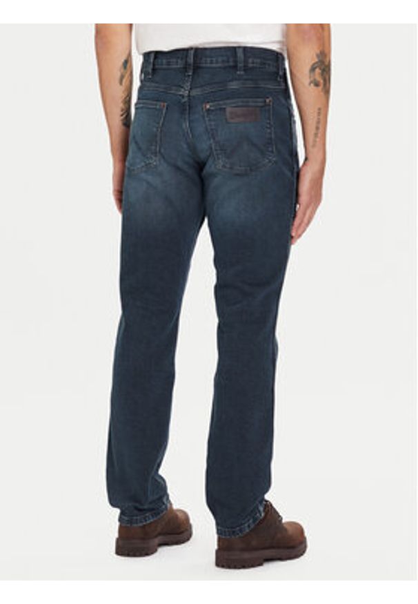 Wrangler Jeansy Greensboro 112370847 Granatowy Straight Fit. Kolor: niebieski