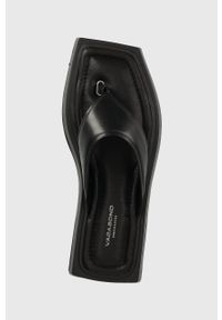 vagabond - Vagabond japonki skórzane EVY damskie kolor czarny na platformie. Kolor: czarny. Materiał: skóra. Wzór: gładki. Obcas: na platformie #4