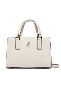 TOMMY HILFIGER - Tommy Hilfiger Torebka Th Daily Mini Tote Mono AW0AW18416 Biały. Kolor: biały. Materiał: skórzane #1