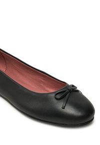 TOMMY HILFIGER - Tommy Hilfiger Baleriny Ballerina Leather Flat Bow FW0FW08359 Czarny. Kolor: czarny. Materiał: skóra #3