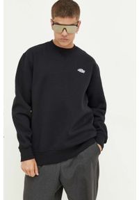 Dickies bluza męska kolor czarny gładka. Kolor: czarny. Materiał: dzianina, prążkowany. Wzór: gładki #1