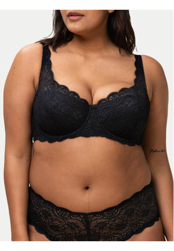 Triumph Biustonosz z fiszbiną Amourette 300 10166798 Czarny. Kolor: czarny. Materiał: syntetyk