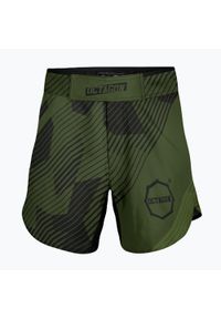 OCTAGON - Spodenki treningowe męskie Octagon Broken Line MMA. Kolor: zielony