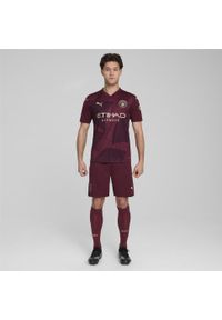 Puma - Męskie szorty Manchester City 24/25 PUMA Dark Jasper Red. Kolor: czerwony. Sport: piłka nożna