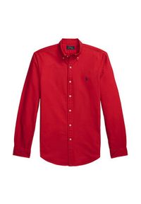 Polo Ralph Lauren Koszula 710804257061 Czerwony Slim Fit. Typ kołnierza: polo. Kolor: czerwony. Materiał: bawełna #5