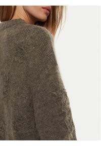 Munthe Sweter Taccu 243160724373 Brązowy Loose Fit. Kolor: brązowy. Materiał: wełna #6