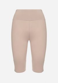 Born2be - Jasnobeżowe Casualowe Szorty Typu Kolarki Lidessa. Okazja: na co dzień. Kolor: beżowy. Materiał: materiał. Sezon: lato. Styl: casual