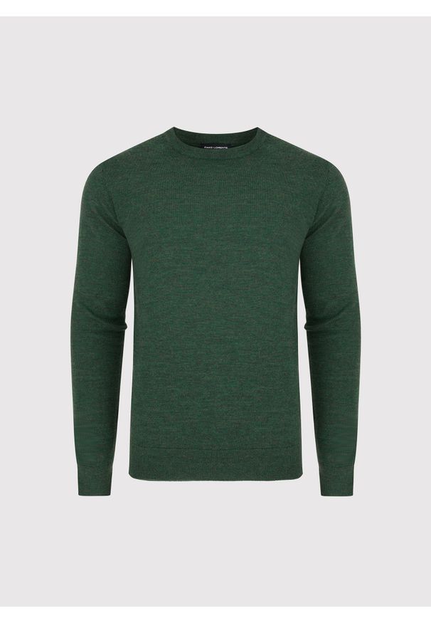 Pako Lorente - PAKO LORENTE – Zielony sweter męski z wełną. Okazja: na co dzień. Kolor: zielony. Materiał: wełna. Sezon: jesień. Styl: casual
