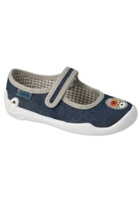Befado obuwie dziecięce 114X498 niebieskie. Kolor: niebieski. Materiał: bawełna, tkanina #1