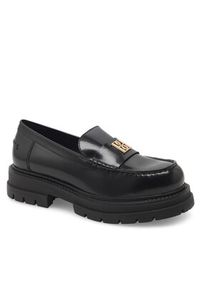 Badura Loafersy PAOLA-112890 Czarny. Kolor: czarny. Materiał: lakier, skóra