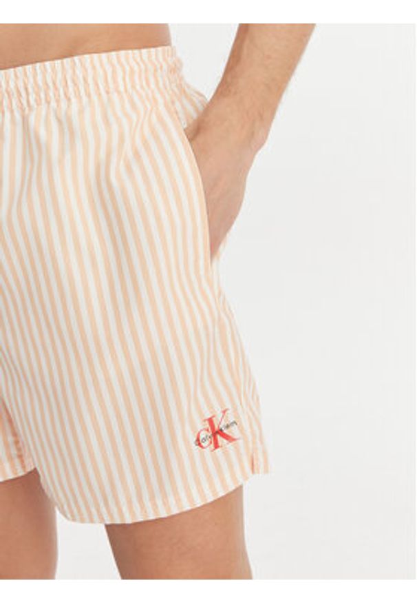 Calvin Klein Swimwear Szorty kąpielowe LV00N61045 Pomarańczowy. Kolor: pomarańczowy. Materiał: syntetyk