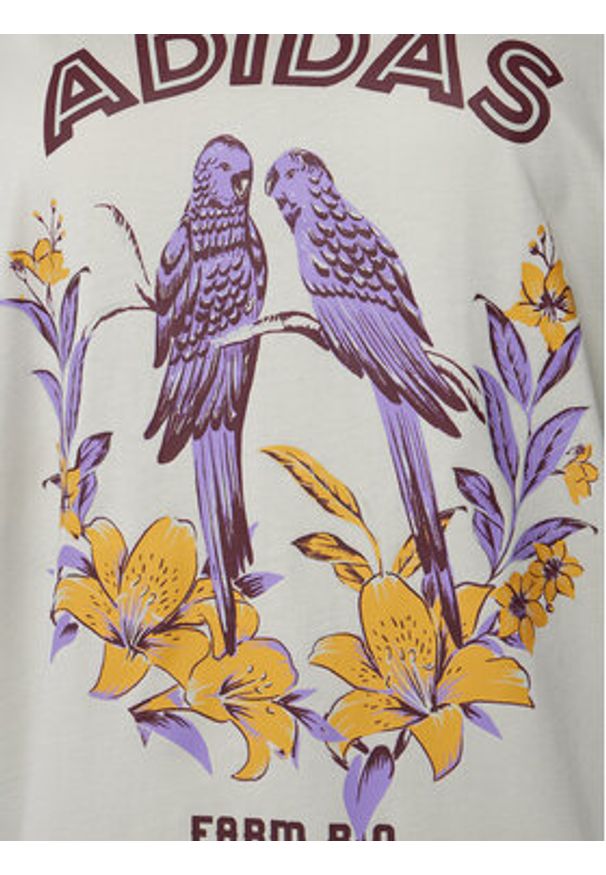 Adidas - adidas T-Shirt FARM Graphic JV8610 Szary. Kolor: szary. Materiał: bawełna