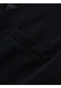 Ombre Clothing - Dopasowana strukturalna męska kamizelka z naszywanymi kieszeniami – czarna V1 - Rozmiar: XXL. Kolor: czarny. Materiał: poliester, materiał. Wzór: jednolity. Styl: elegancki #5