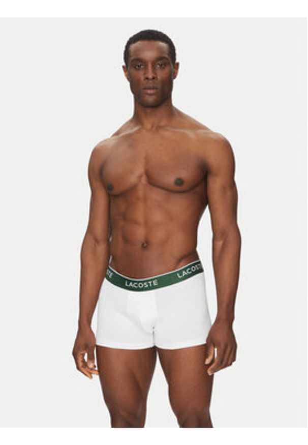 Lacoste Komplet 3 par bokserek 5H1300 Biały. Kolor: biały. Materiał: bawełna