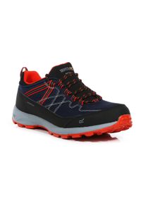 Regatta - Męskie buty trekkingowe Samaris Lite Low granatowe. Kolor: niebieski. Materiał: poliester. Sport: turystyka piesza