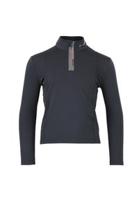 PEAK MOUNTAIN - T-shirt pierwsza warstwa z suwakiem dla dzieci Peak Mountain Ecanevi. Kolor: czarny. Materiał: skóra. Sport: turystyka piesza #1