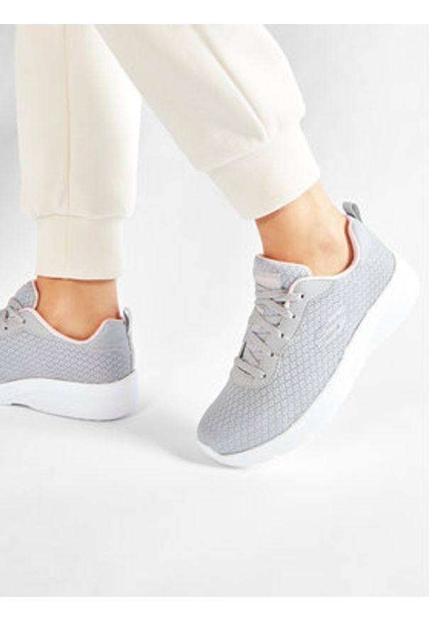 skechers - Skechers Sneakersy Eye To Eye 12964/LGPK Szary. Kolor: szary. Materiał: materiał