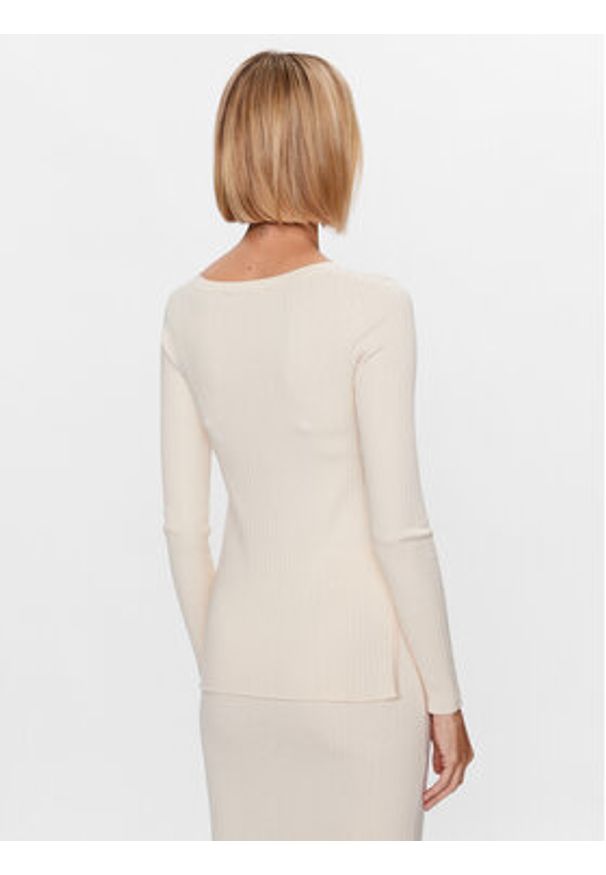 Max Mara Leisure Sweter Timore 23336603 Écru Slim Fit. Materiał: wiskoza
