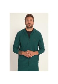 JAY-PI - Męska Kurtka z kapturem FLEXNAMIC® Fitness szybkoschnąca. Typ kołnierza: kaptur. Kolekcja: plus size. Kolor: zielony. Materiał: elastan, poliester, materiał. Sport: fitness