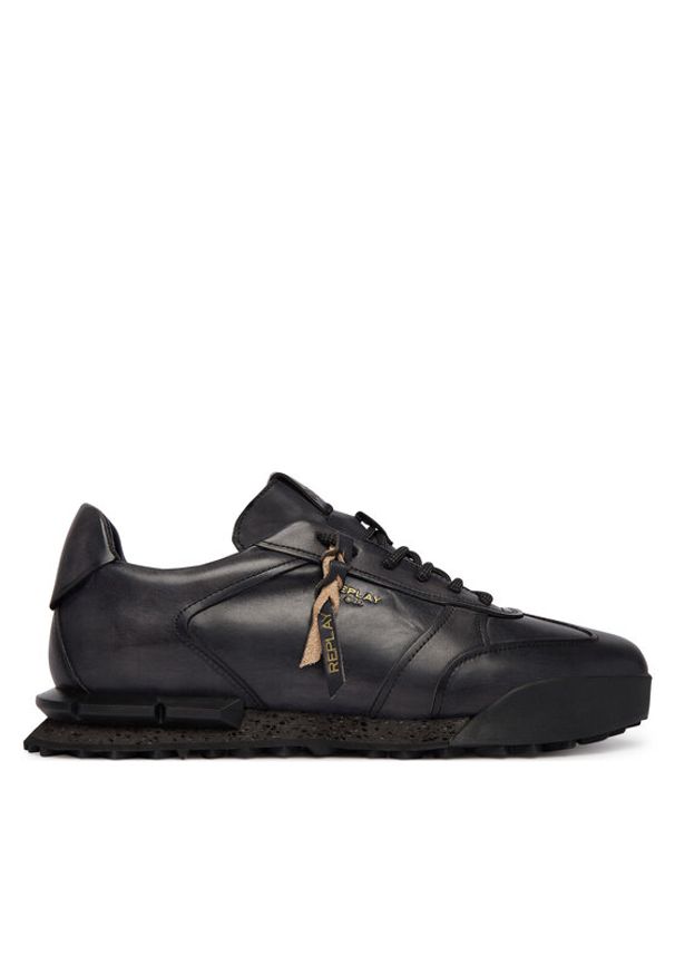 Replay - REPLAY Sneakersy GMS1P .000.C0077L Czarny. Kolor: czarny. Materiał: skóra