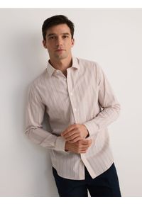 Reserved - Koszula slim fit w paski - wielobarwny. Materiał: bawełna, tkanina. Wzór: paski #1