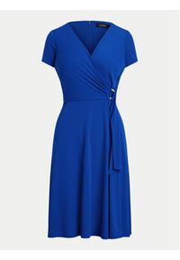 Lauren Ralph Lauren - LAUREN RALPH LAUREN Sukienka codzienna 250868161016 Niebieski Regular Fit. Okazja: na co dzień. Kolor: niebieski. Materiał: syntetyk. Typ sukienki: proste. Styl: casual #5