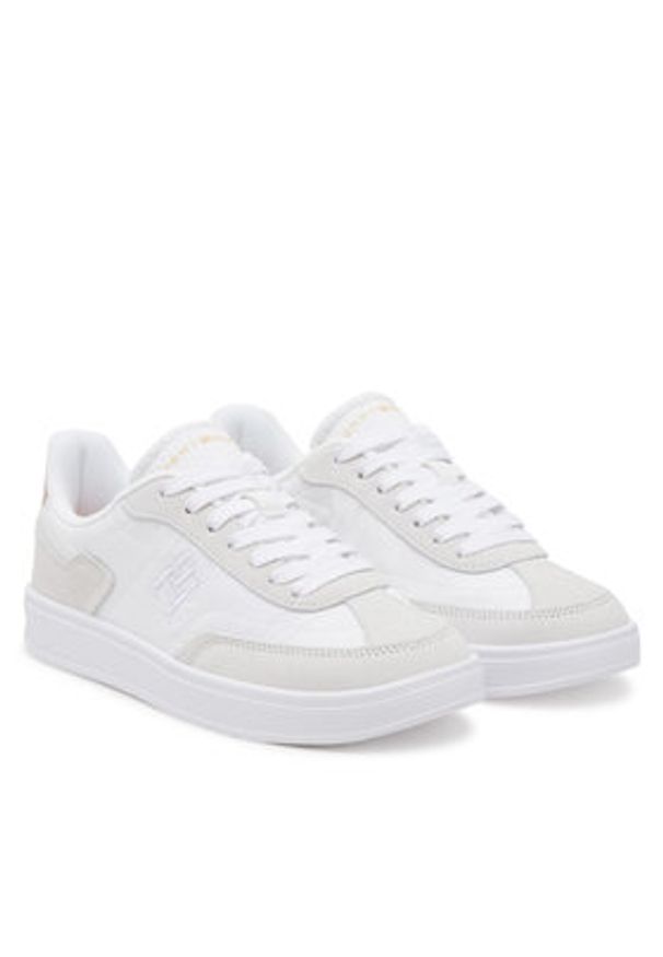 TOMMY HILFIGER - Tommy Hilfiger Sneakersy Th Heritage Sneaker FW0FW08643 Biały. Kolor: biały. Materiał: skóra